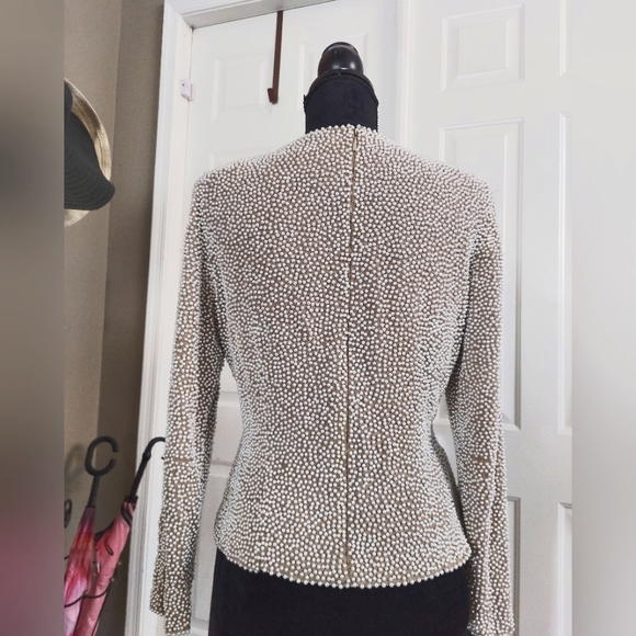 ♥️♥️Unique,extraordinary by Riazee Boutique Beaded "Pearls"Top  Size 6 - Picture 3 of 11